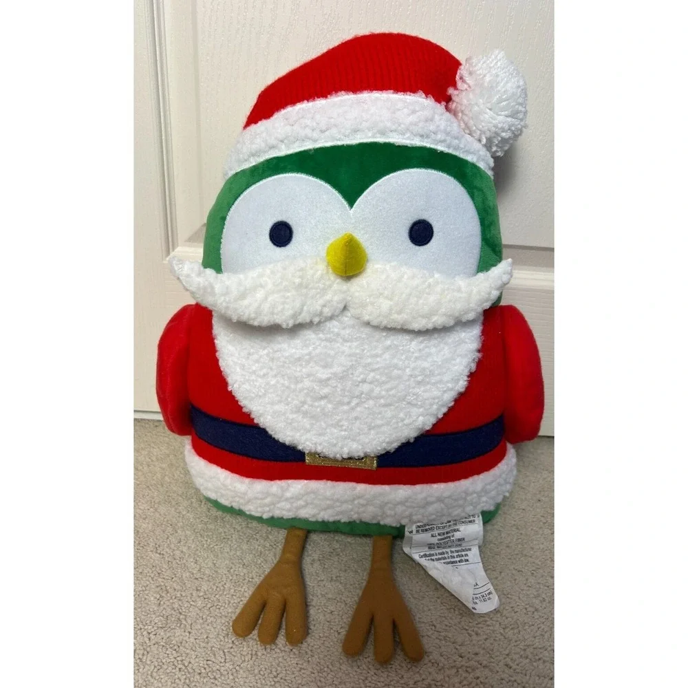Target Wondershop Featherly Friends Bird Dressed as Santa Throw Pillow NEW 2024